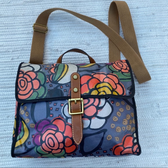 Fossil Handbags - FOSSIL Messenger Coated Canvas 12.5 x 10